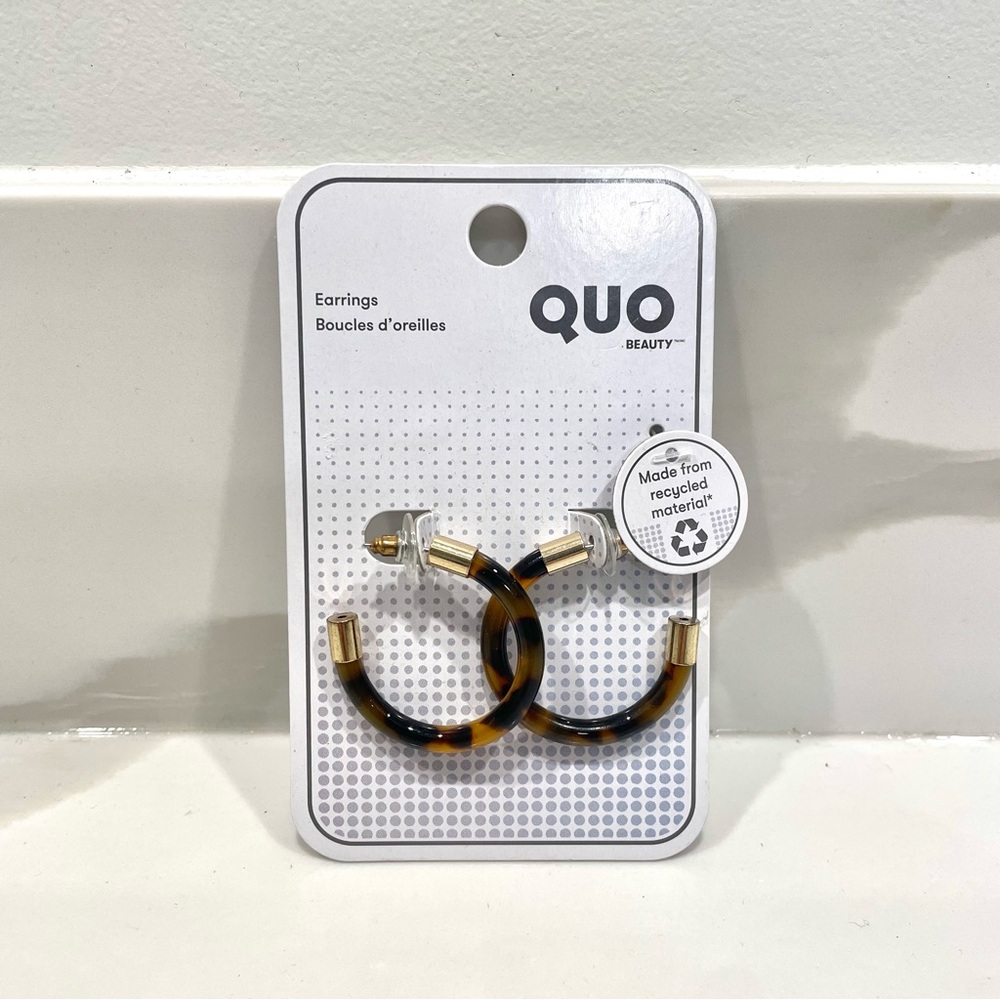 🔵3/$25 NEW Quo Tortoise Hoop Earrings